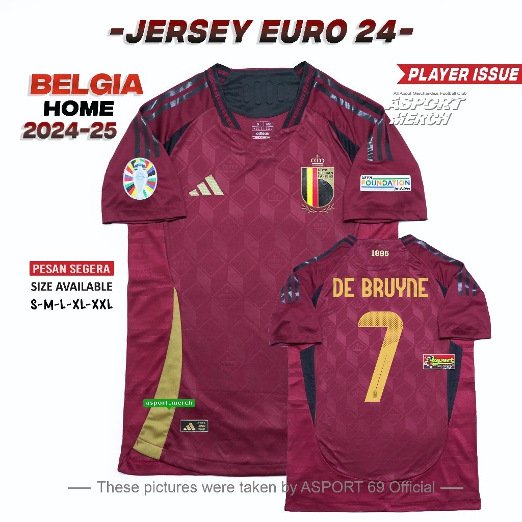 ASPORT BELGIA PLAYER ISSUE   BELGIA HOME EURO 2024 2025 PI