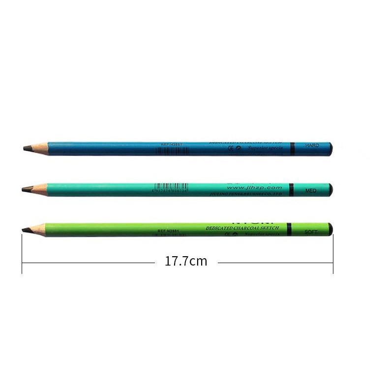 

12pc New Gift Set Wooden Lead Professional Drawing Art Sketch Charcoal Pencils