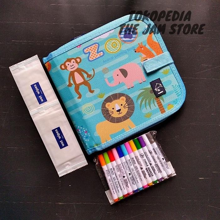 Mainan Edukasi Anak 6 Tahun Laki Laki PAUD TK Reusable Doodle Hijau - Zoo