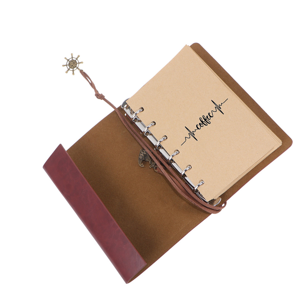 

Loose Leaf Paper Notepad Notebooks PU Cover Periodicals Journal