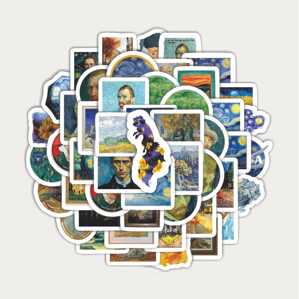 

Sticker Pack Sticker Lukisan Van Gogh Sticker | Sticker TUMBLR | Stiker LAPTOP KOPER HELM