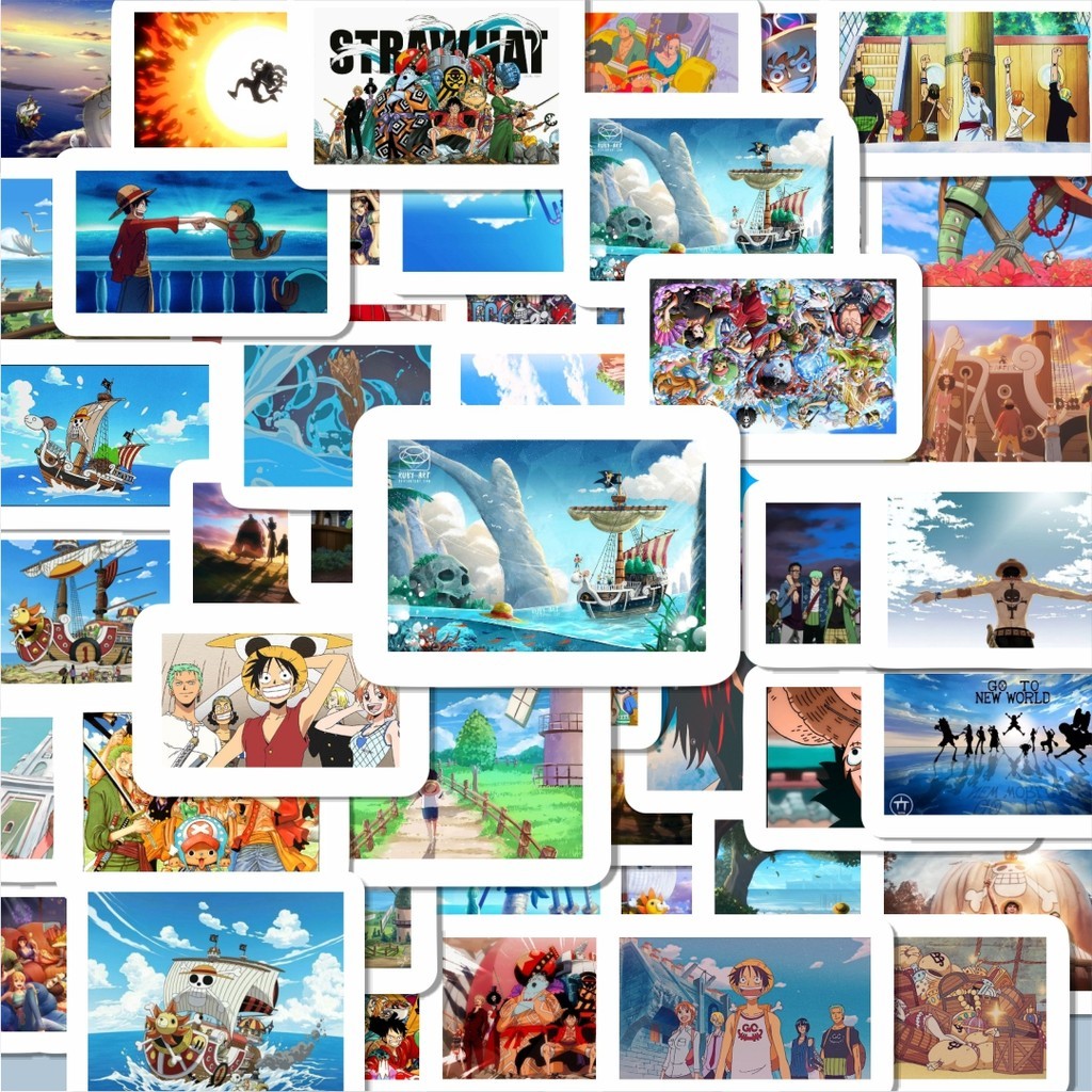 

100PCS Lucu Stiker Scene/Poster One Piece Stiker Aesthetic Stiker Anti Air Stikers Berperekat Waterproof sticker decal buat Motor Helm Buku Journal Koper Casing HP Laptop Botol Minum Hadiah anak