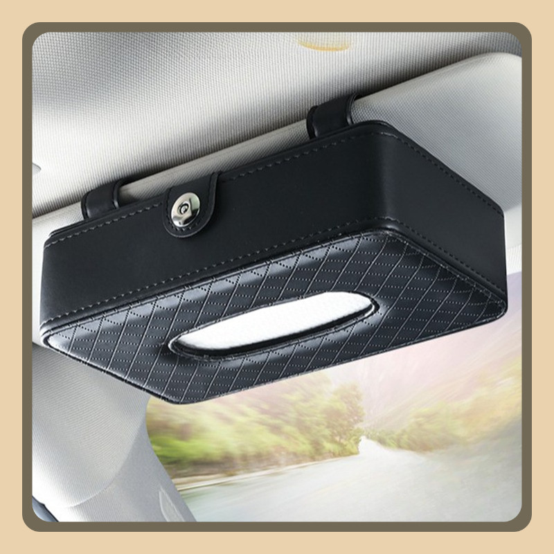 Kotak Tissue Mobil Bahan Kulit Tempat Tisu Gantung Leather Tissue Case Unutk Ayga Brio Rush Ayla Ter