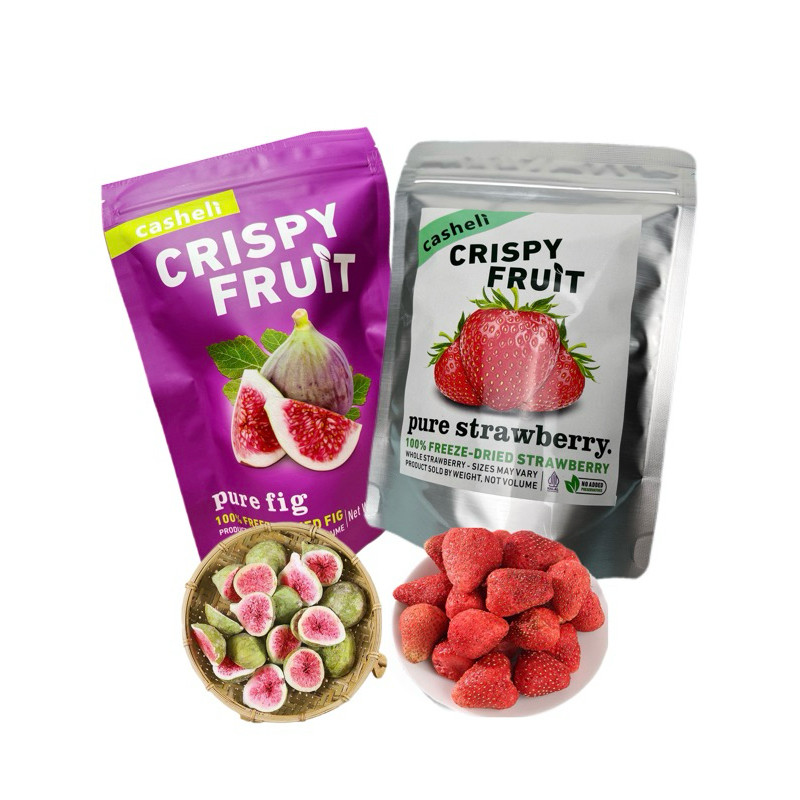 

casheli Crispy Bundle of 2 Freeze-dried Fig 30g +Freeze-dried Strawberry 30g