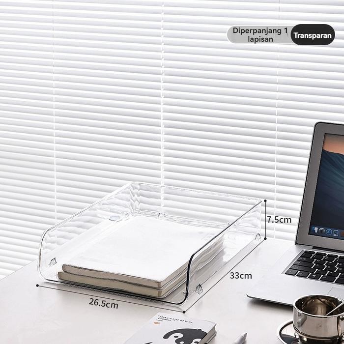 

Kotak penyimpanan meja, rak dokumen, kebersihan meja, rak dokumen transparan, mudah diambil, nampan dokumen plastik A4, dapat ditumpuk. - A-panjang mbs