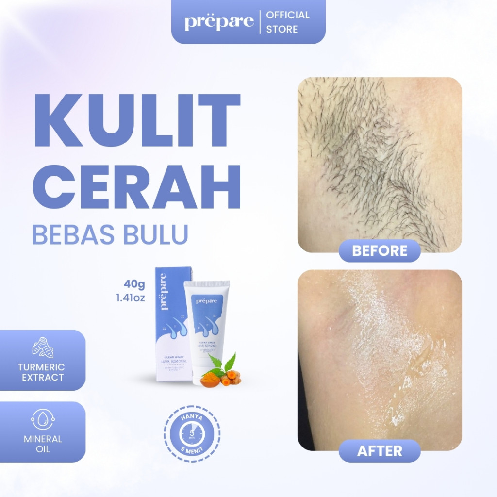 Prepare - Pembersih Bulu Ketiak Penghilang Bulu Kaki Remover Bulu Ketiak 4 In 1 Hair Removal Cream