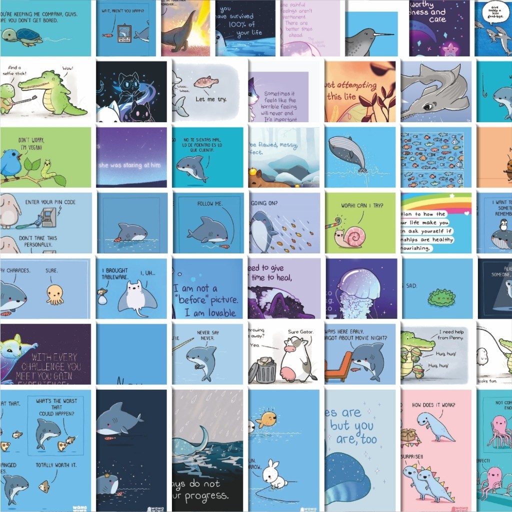 

Stiker Cutting Pack Stiker Animal Under The Sea [Binatang Dibawah Laut] Isi 100Pcs Series Aesthetic Lucu Keren Untuk Koper Bahan Vynil