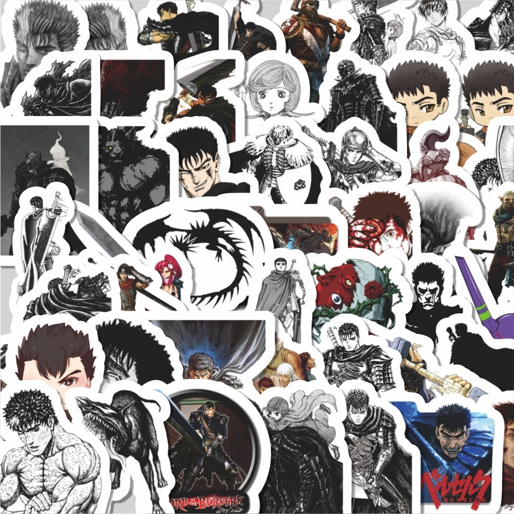 

Stiker Cutting Pack Sticker Anime Berserk Isi 100Pcs Series Aesthetic Lucu Keren Untuk Koper Bahan Vynil