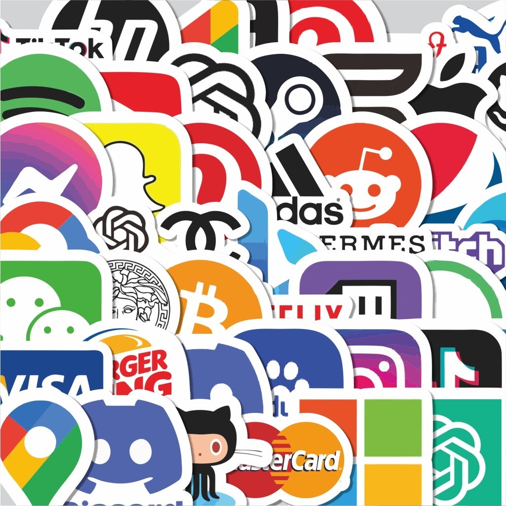 

Stiker Cutting Pack Stiker Logo Aplikasi Klasik Isi 100Pcs Series Aesthetic Lucu Keren Untuk Koper Bahan Vynil