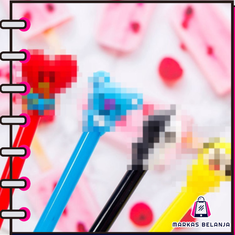 

Pena Karakter Pulpen Warna Army 0.5mm Balpoin Y1067