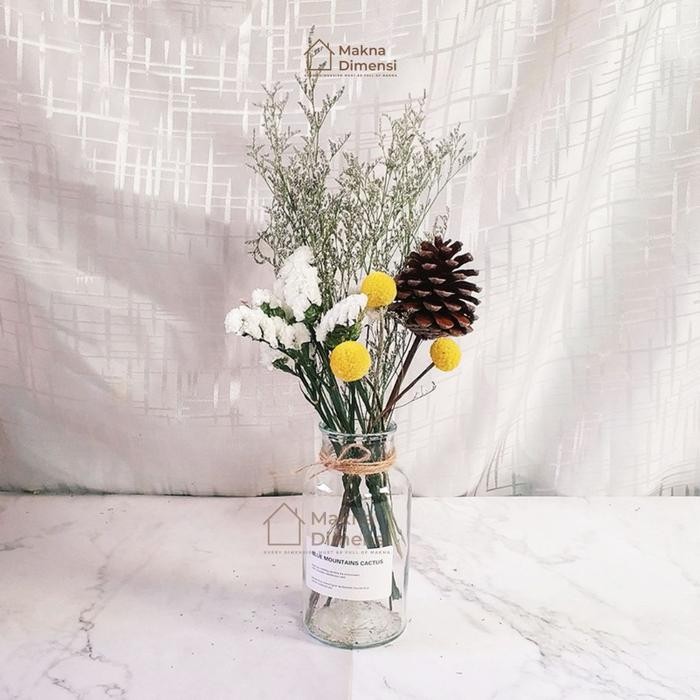 1 set bunga aesthetic JUMBO ukuran besar Vas Meja vas aesthetic vas bunga kering buket bunga kering 