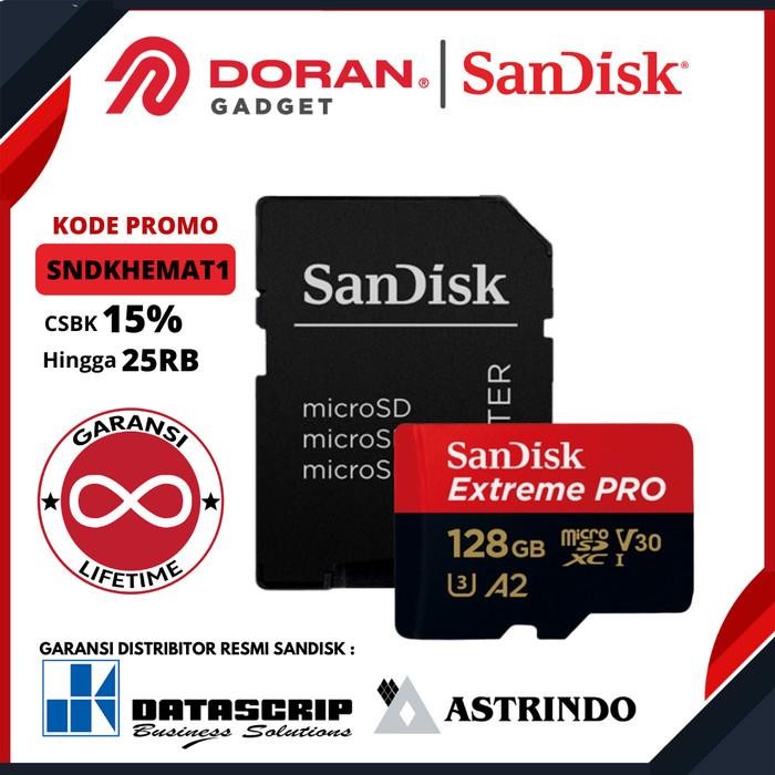 SANDISK EXTREME PRO MEMORY MICRO SD UHS-I 128GB - MICRO SDHC 128 G