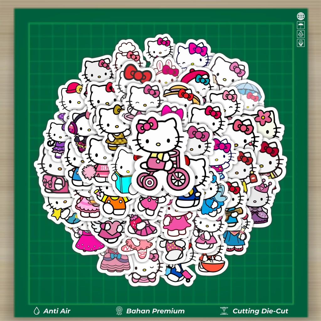 

HOT 50 PCS STIKER Stiker Kartun Hello Kitty Stiker Fashion Cars Decal Dingin Kartu Album Custom Vinyl Anti Air- Sticker Aesthetic Buku Journal Koper Casing HP Tablet Laptop Helm Motor Botol Minum