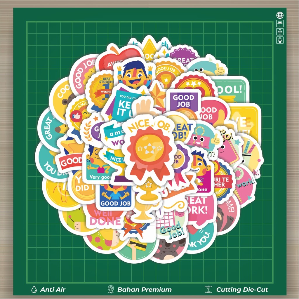 

HOT 50 PCS STIKER Stiker Koleksi Penghargaan,Pujian & Motivasi Stiker Fashion Cars Decal Dingin Kartu Album Custom Vinyl Anti Air- Sticker Aesthetic Buku Journal Koper Casing HP Tablet Laptop Helm Motor Botol Minum