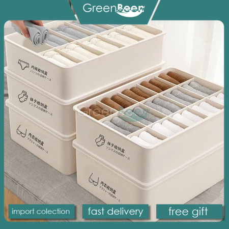 Organizer Plastik Penyimpanan Kaus Kaki Pakaian Dalam Pakaian Serbaguna Kotak Penyimpanan Lemari Pak