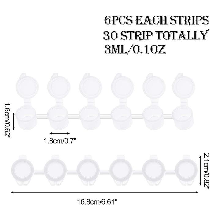 

Pot Cat Akrilik 60 pcs 3ml Tabung Tempat Cat Grosir Plastik Paint Cup - 60pcs