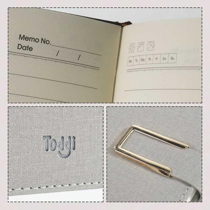 

Del Toddi Buku Jurnal Hardcover Notebook Diary 72GSM 192 Halaman Grid - JSK25 - Gray