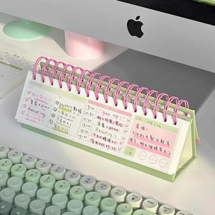 

Aesthetic Planner Desktop Calendar DAILY WEEKLY PLAN Calendar Planner Student Notebook - WEEKLY