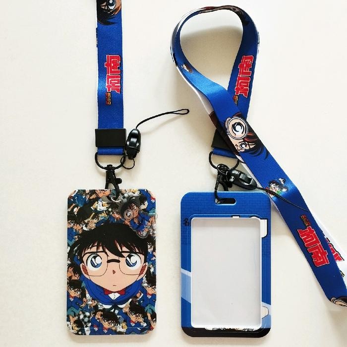 

Detective Conan ID Card Holder Lanyard 1 Conan Shinichi Name Tag Gantungan Kalung Wadah Kartu Nama - A Conan