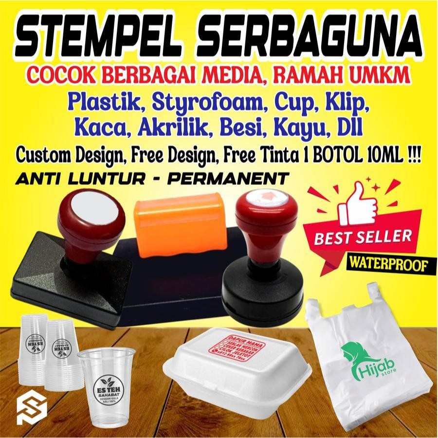 

STEMPEL CUP | PLASTIK | STEROFOAM | BOX KARDUS Design Custom Free Tinta RefilCO