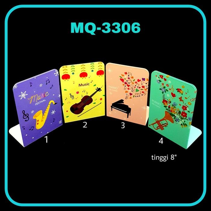 

SOS Book End seri MQ / Pembatas Buku Besi / Pembatas Buku - 3306 music