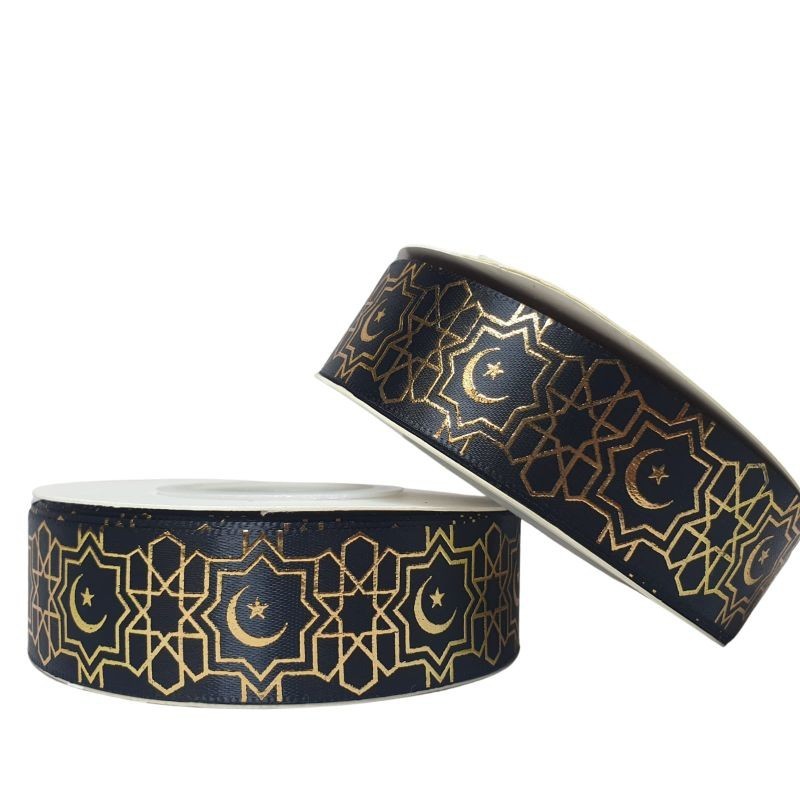 

1 ROLL - 2.5 cm | Pita Hampers Motif Batik | Pita Sovenir | Pita Idul Fitri