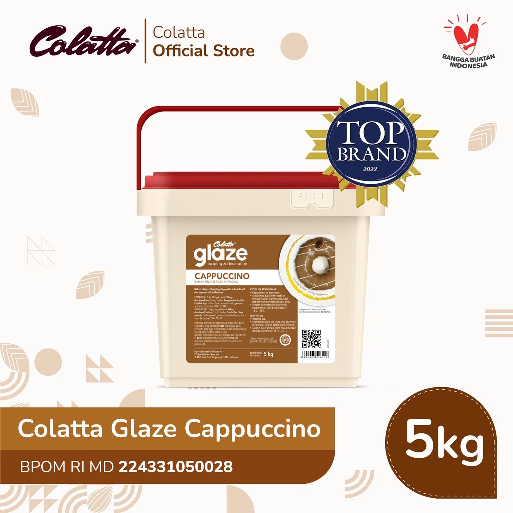 

Colatta Glaze Cappucino - Bahan Pelapis Rasa Cappucino 5Kg
