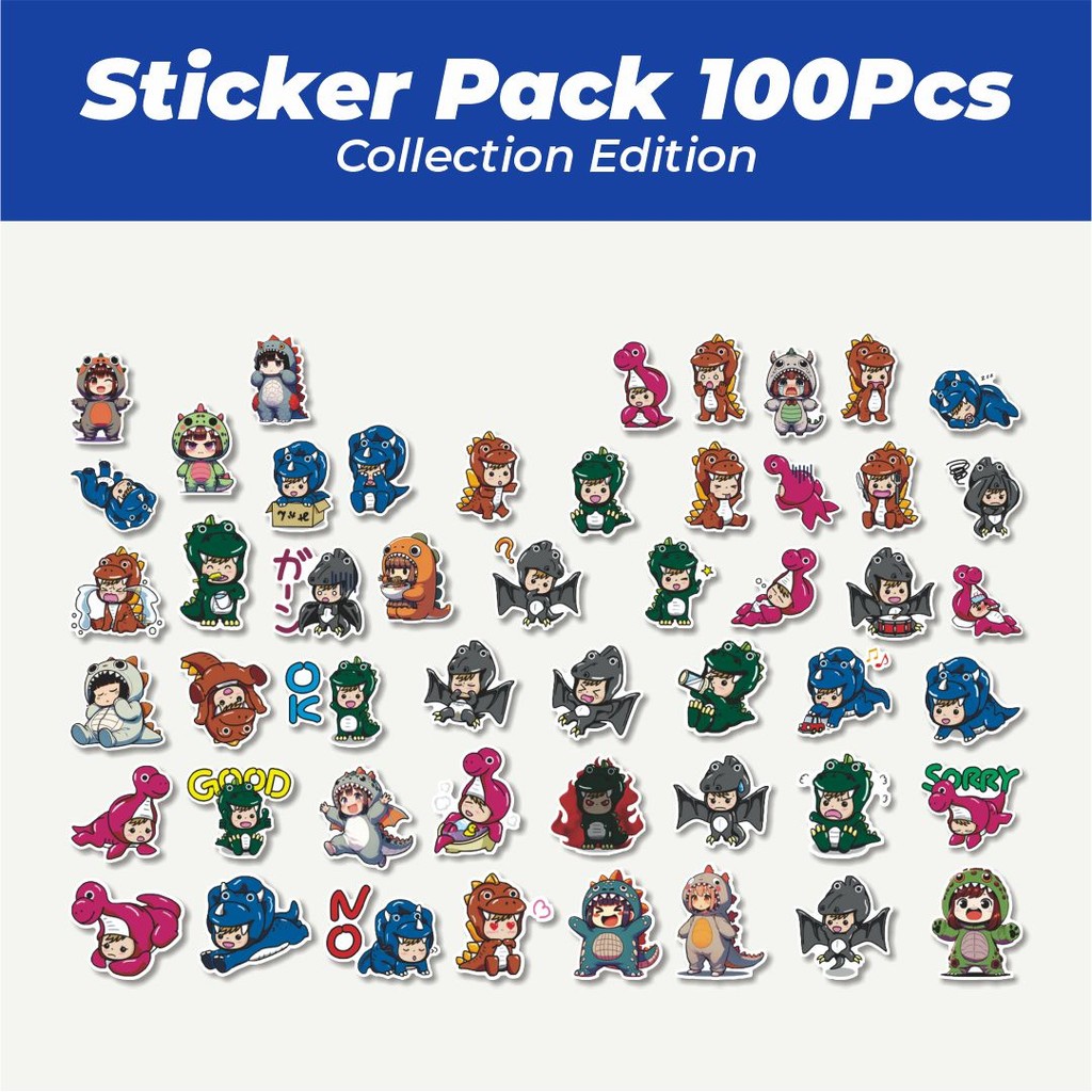 

Hot Stiker Funny Dinosaur [Dinosaurus Lucu] Lucu Anti Air Stikers Berperekat Waterproof Sticker Decal Buat Motor Helm Buku Journal Koper Casing HP Laptop Botol Minum