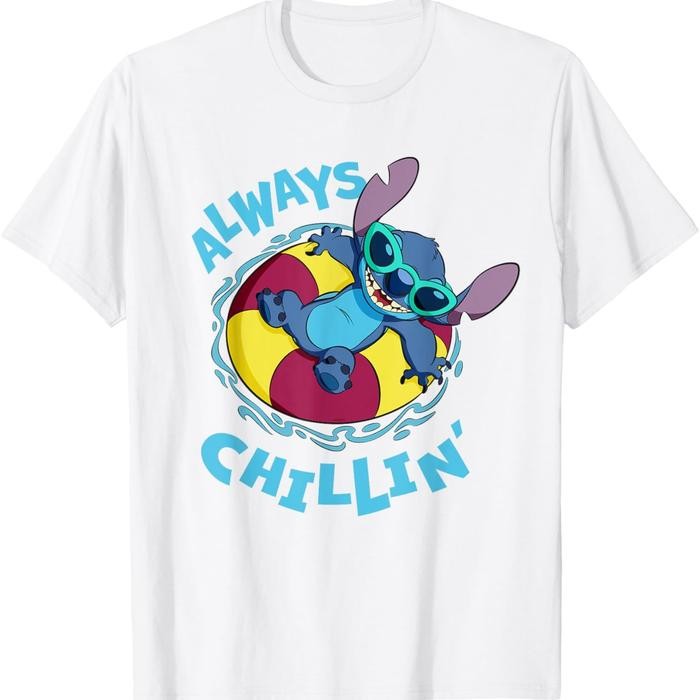 (TOP) Makeyoushine X Generasi90 Disney Lilo & Stitch Always Chillin’ T-Shirt    Baju untuk Pria wani
