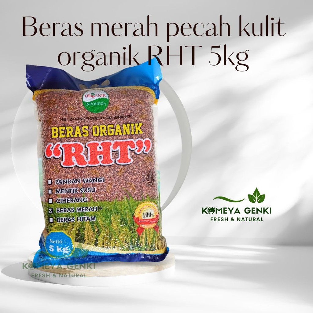 

PROMO!RHT Beras Merah Organik Premium 5 Kg Bersertifikat (Cocok utk Diet, Diabet, MPASI dll ) low IGREADY