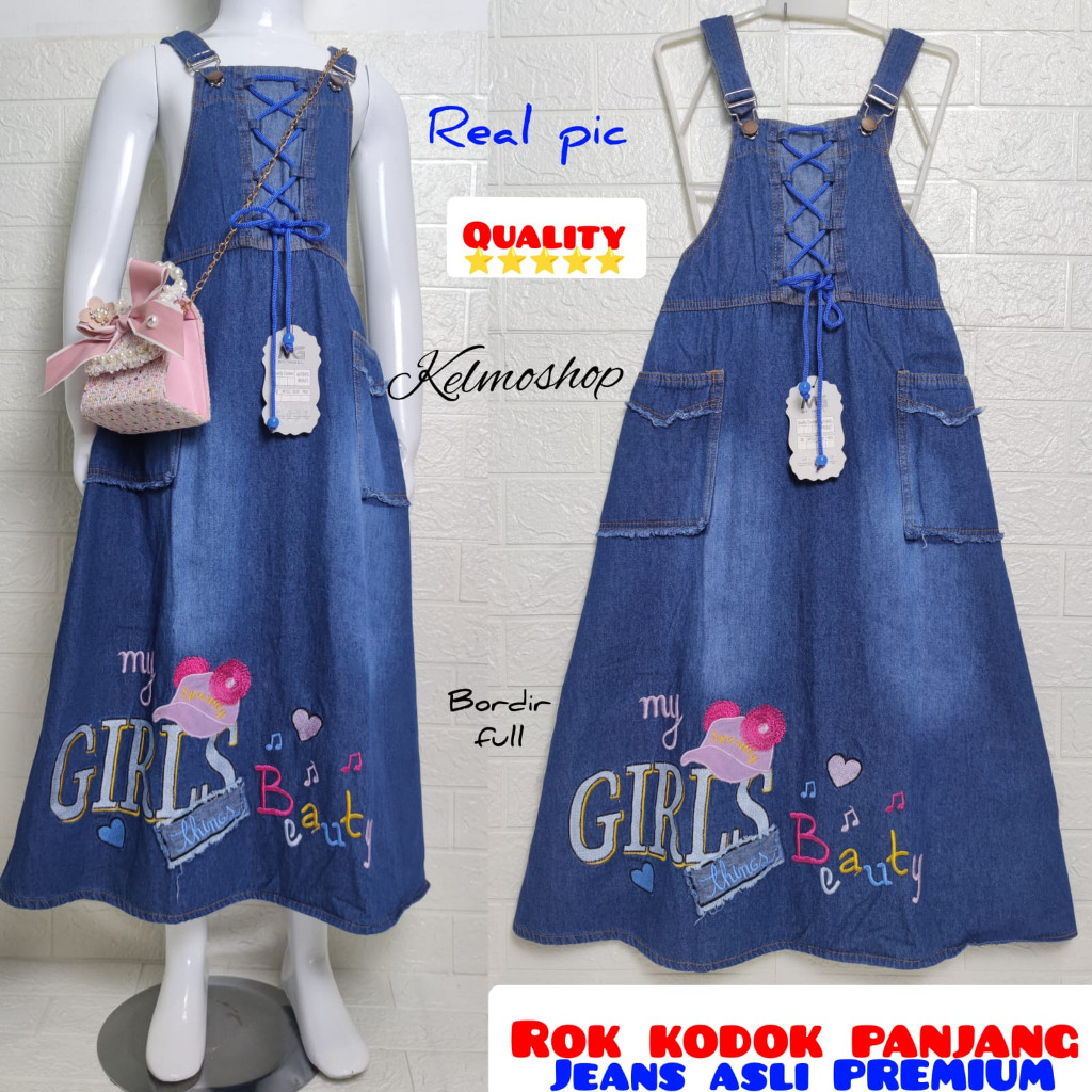 ARUMBINA rkpj/overall/wearpack/rok kodok panjang jeans anak perempuan berkualitas/jeans anak/jumsuit