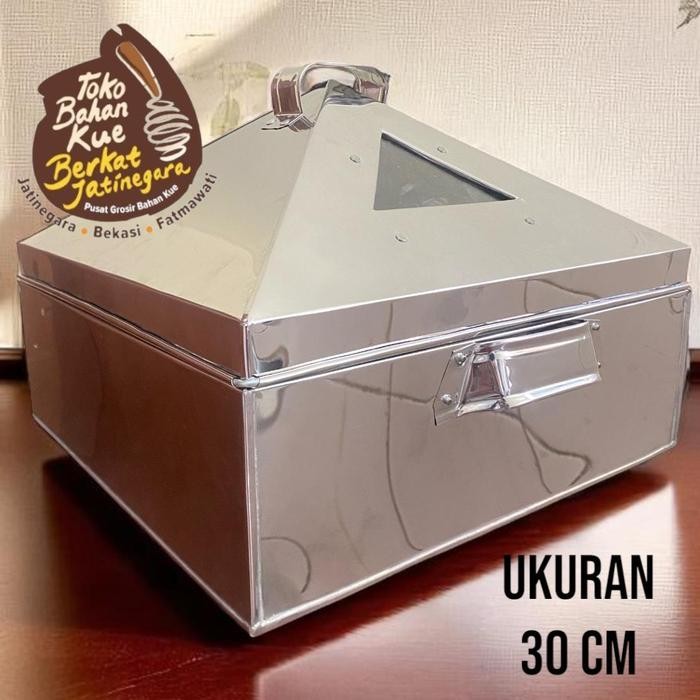 Klakat kukusan segi empat/Panci kukus dimsum/Kukusan bolu stainless - 30 CM