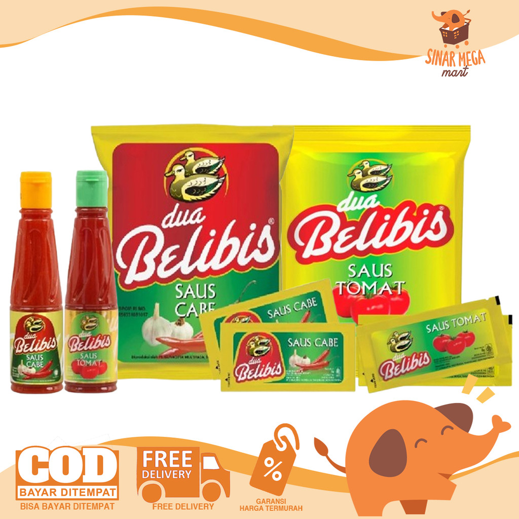 

DUA BELIBIS Saus Cabe / Tomat - Saos Sambal Siap Makan Kemasan Botol / Sachet Murah