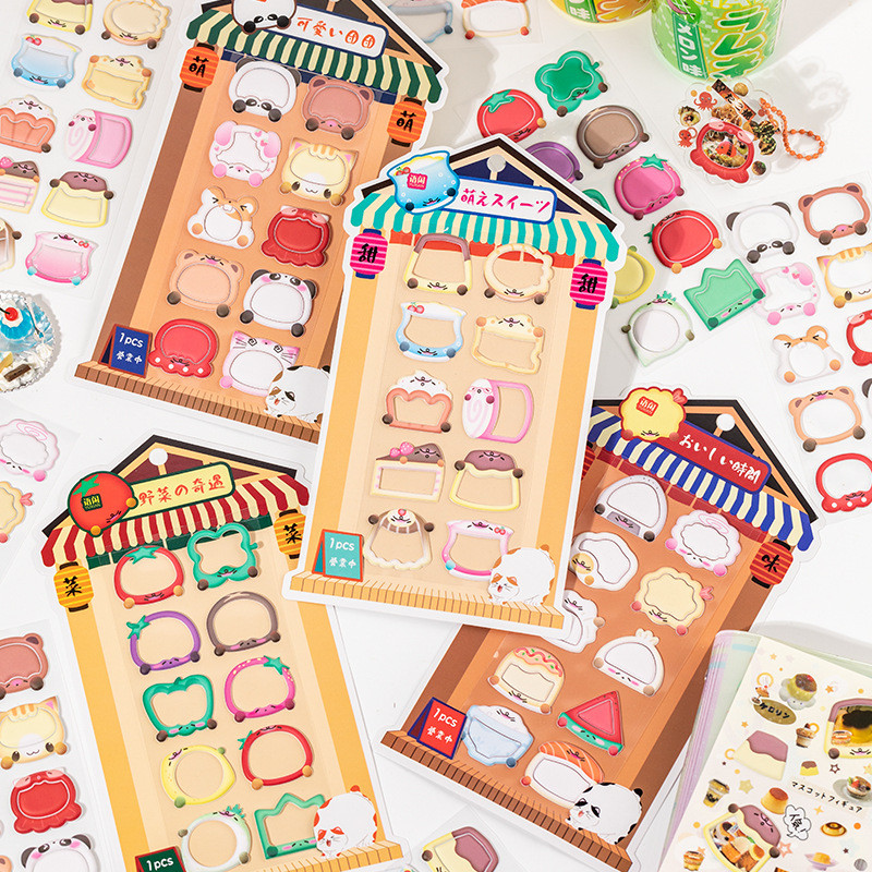 

[HARU] Cute and Fun Small Shop Series Puffy Sticker Sheet Stickers Decorations Journal Japan Sticker Stiker Jepang Journaling Korea
