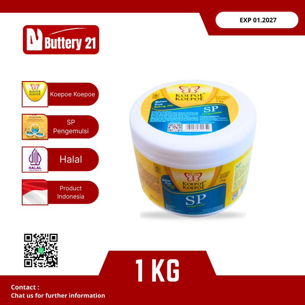 

KOEPOE KOEPOE SP 1 KG/SP PENGEMULSI/PENGEMBANG KUE SP KUPU KUPU/BAHAN KUE BAKING MIX