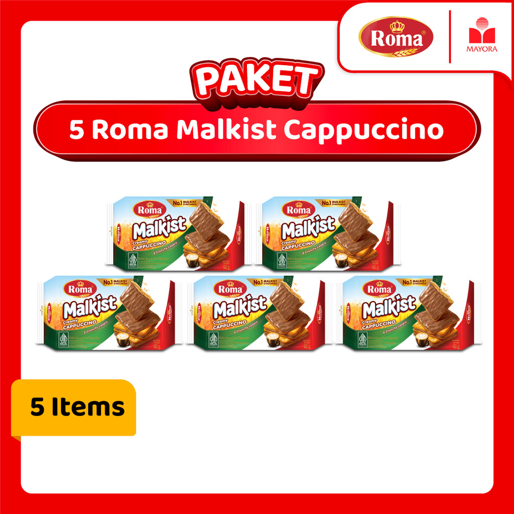 

Paket 5 Roma Malkist Cappuccino 90 Gram