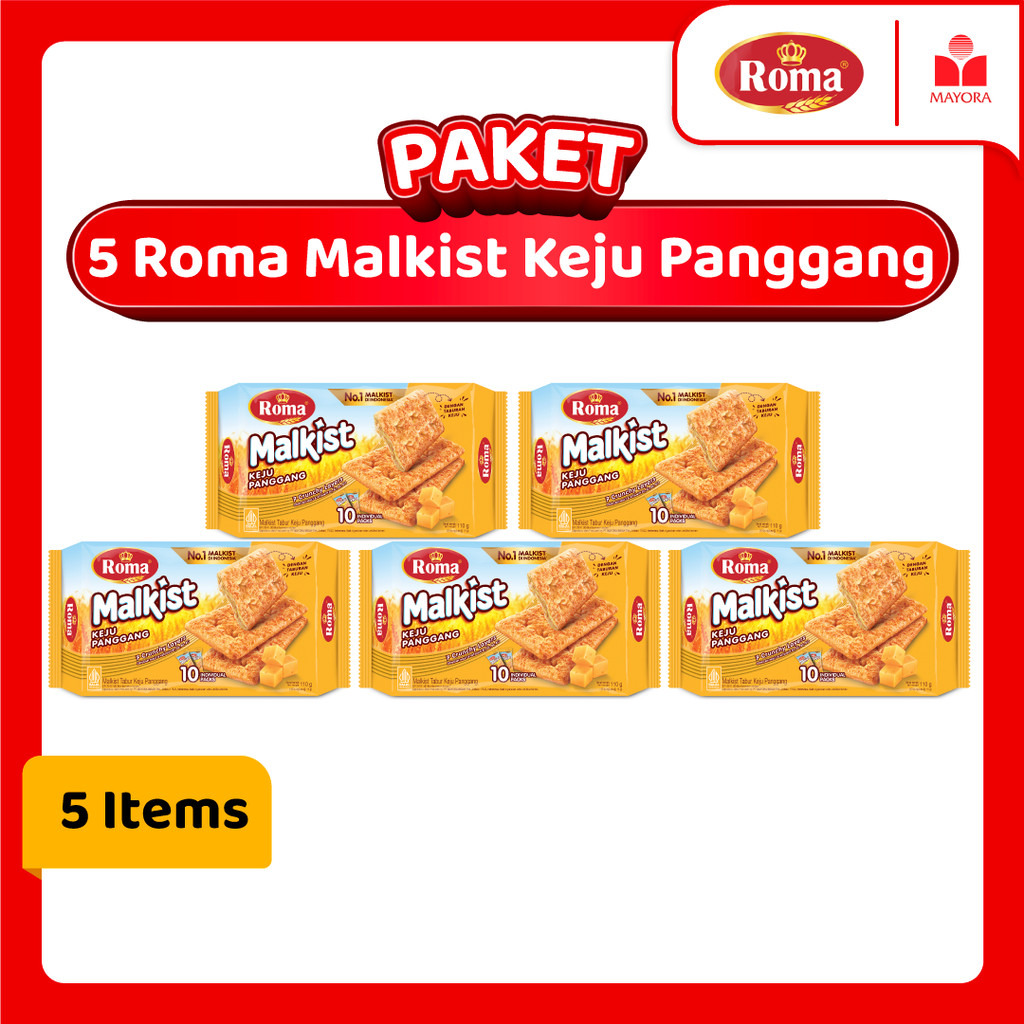 

Paket 5 Roma Malkist Keju Panggang