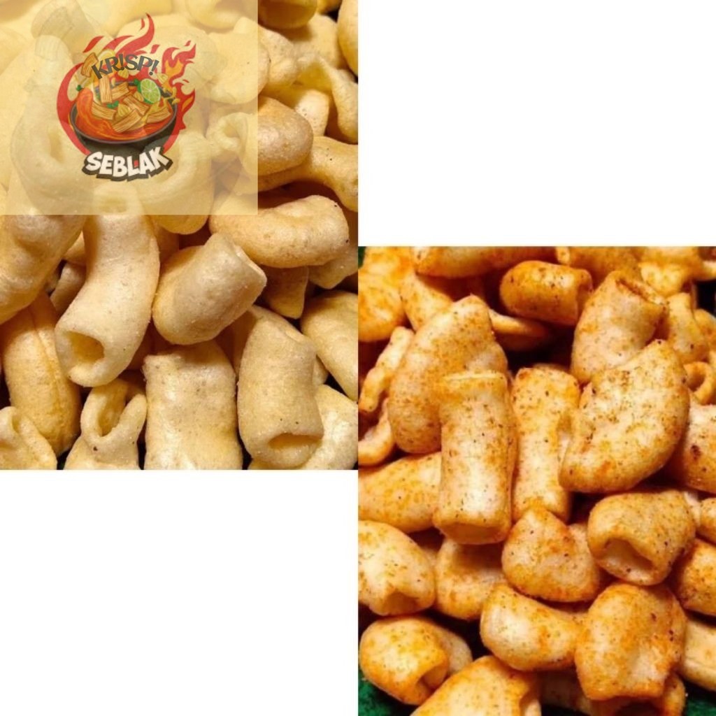 

Seblak krispi Kerupuk Makaroni ngembang asin dan pedas