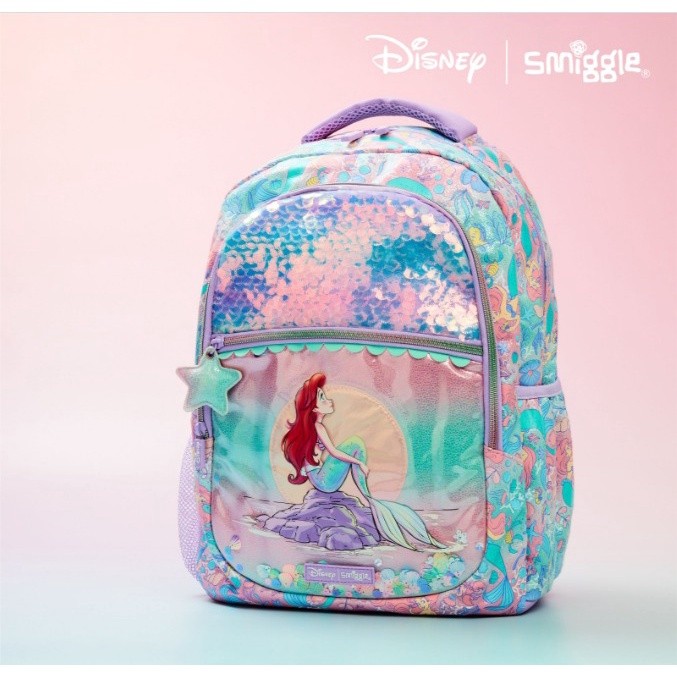 BagKIDZ Ransel Smiggle Disney Princess Ariel Classic Backpack Original Tas Ransel Sekolah Anak SD SM