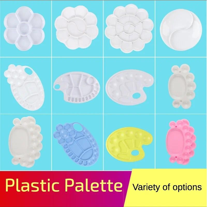 

Fine art painting plum blossom color palette, paint brush bucket, multiple specifications and colors available materials 1 pcs