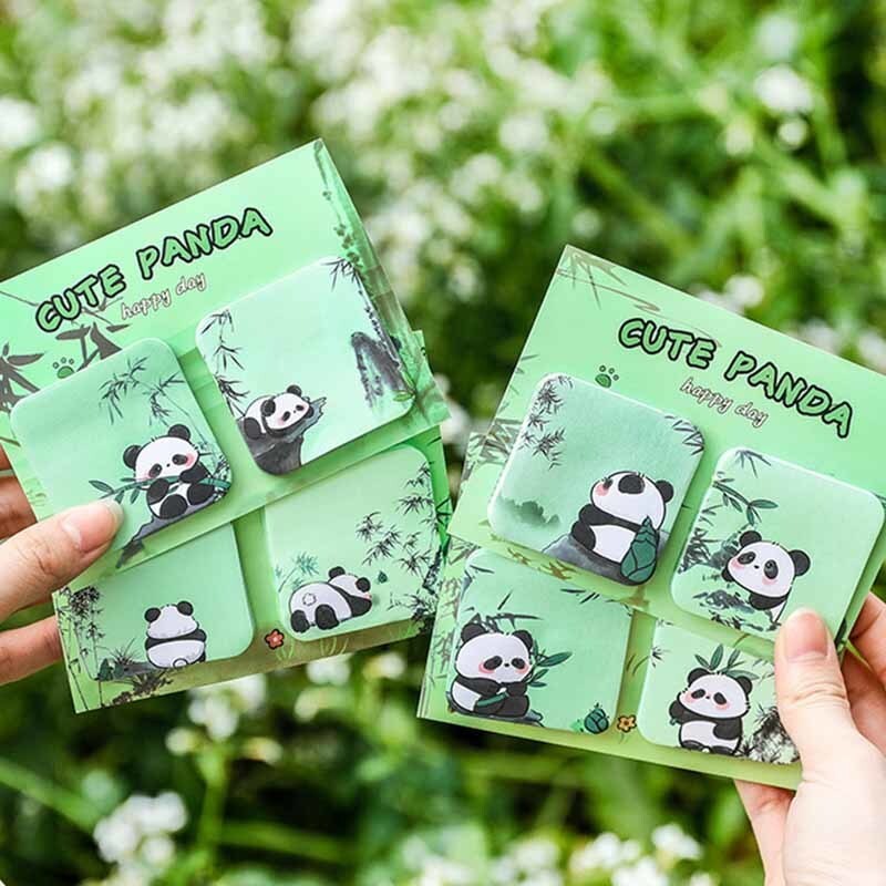 

1 Piece Lytwtw's Sticker Cute Panda Bookmark Sticky Notes Memo Pads Combination Office School Supplies Stationery