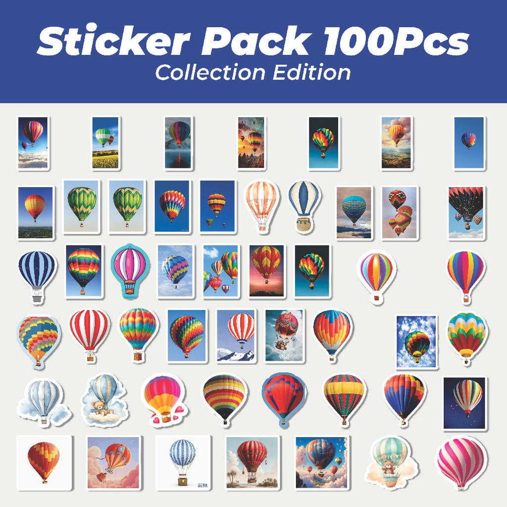 

Hot Stiker Ballon Udara Series Lucu Anti Air Stikers Berperekat Waterproof Sticker Decal Buat Motor Helm Buku Journal Koper Casing HP Laptop Botol Minum