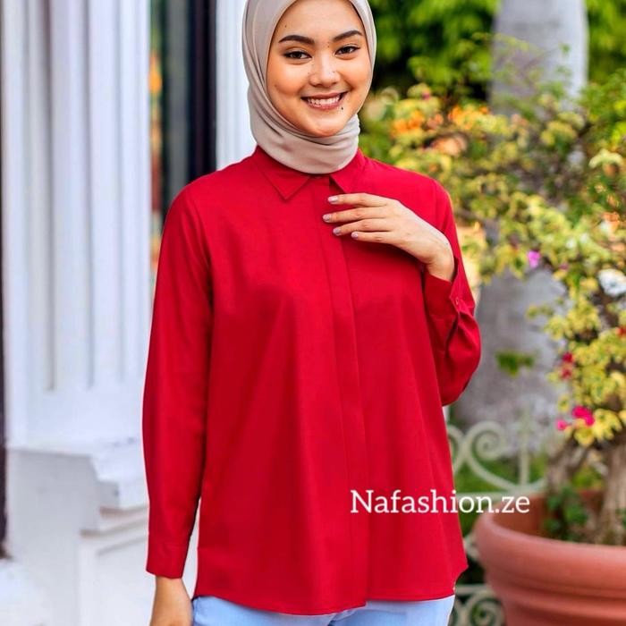 Nafashion + Kemeja Merah Cabe + Kemeja Agustusan 17 an Kemerdekaan + Kemeja Tunik Jumbo Merah Putih 