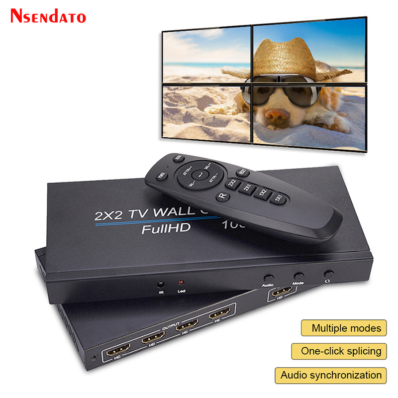 HDMI TV Video Wall Pantallas Controller 2x2 1x3 1x4 3x1 2x1 HDMI DVI VGA USB TV Video Processor 1080