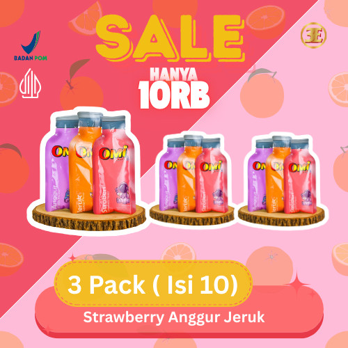 

Edisi Promo/Sale/ Omi Juice/Jus/Minuman/Jelly/Jeli/Ager Rasa Buah/Kemasan Soft Pack/Isi 10 pcs
