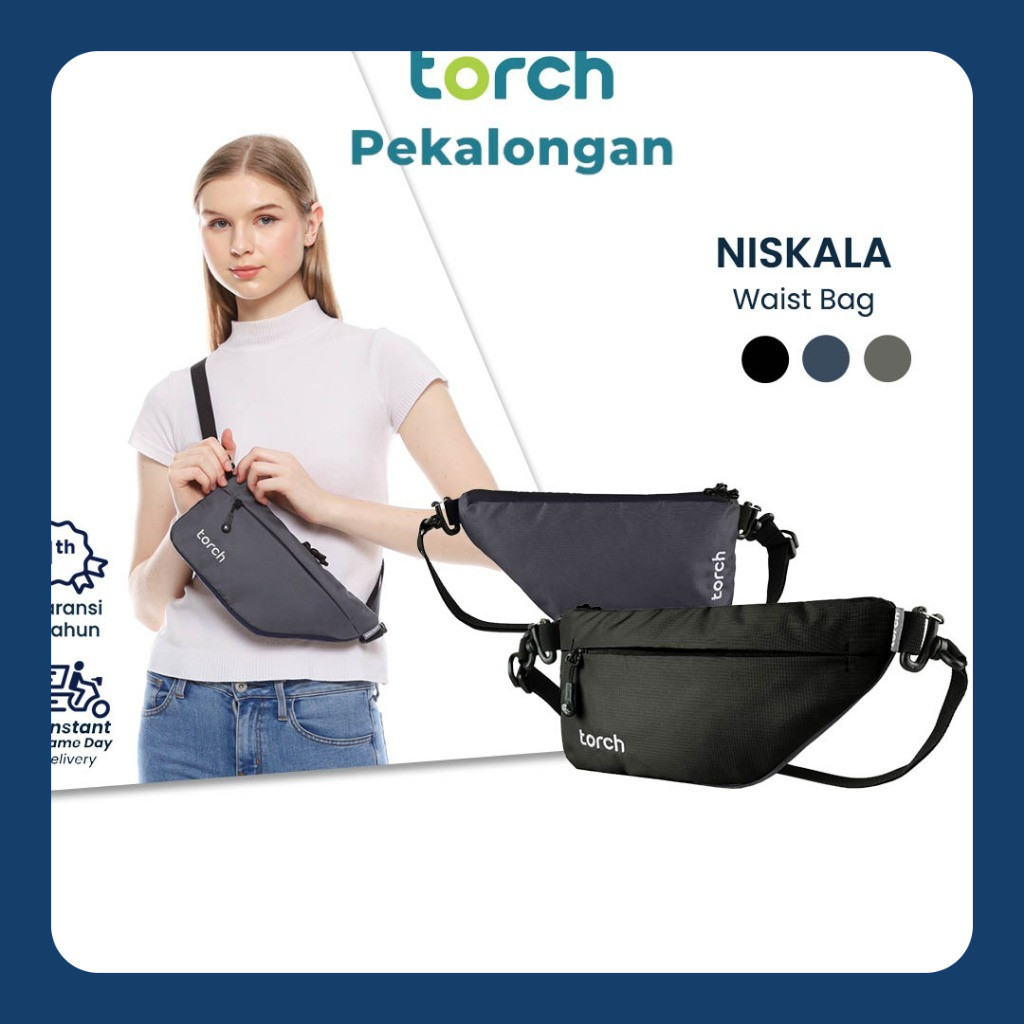 TORCH Niskala Two-Way Tas Pinggang Pria Wanita Tas Pinggang Slim Fleksibel
