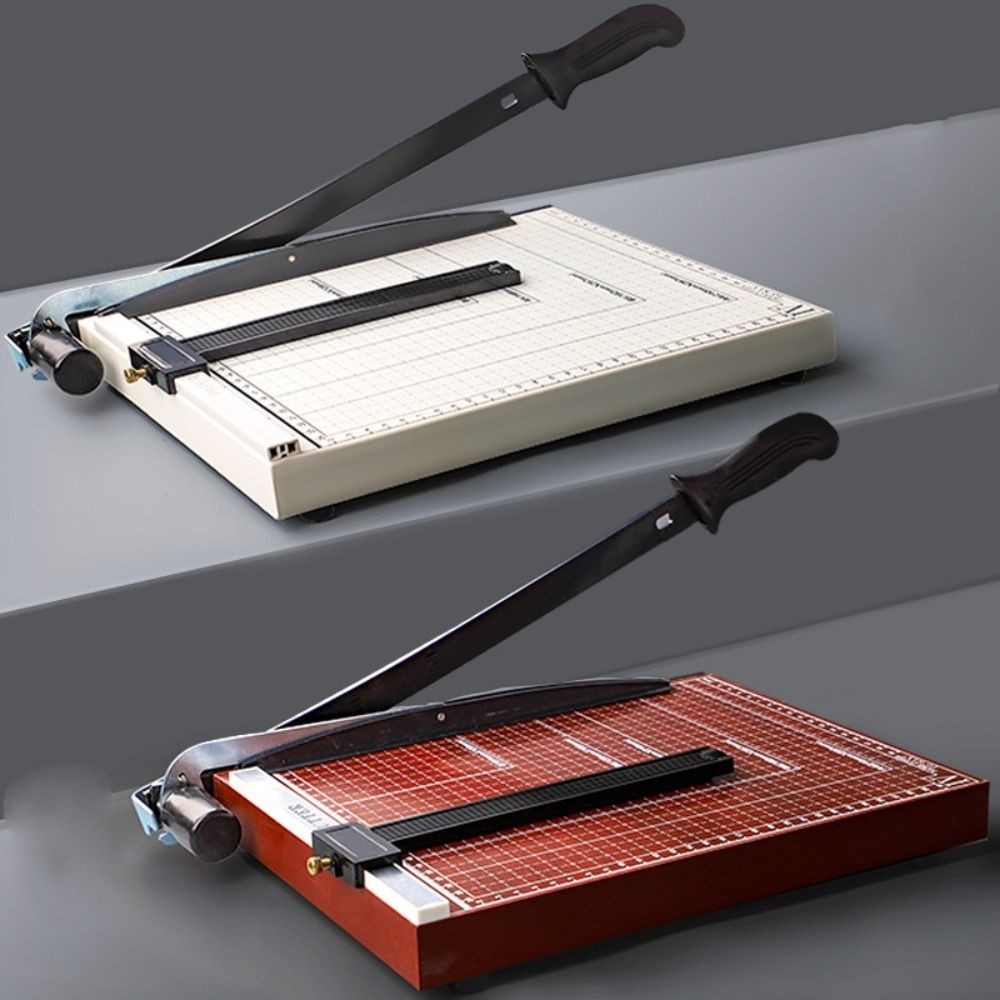 

Heavy Duty A4 Paper Cutter Precise Cuts 15 Page Capacity Paper Card Trimmer Metal Base Professional A5 Paper Guillotine Office