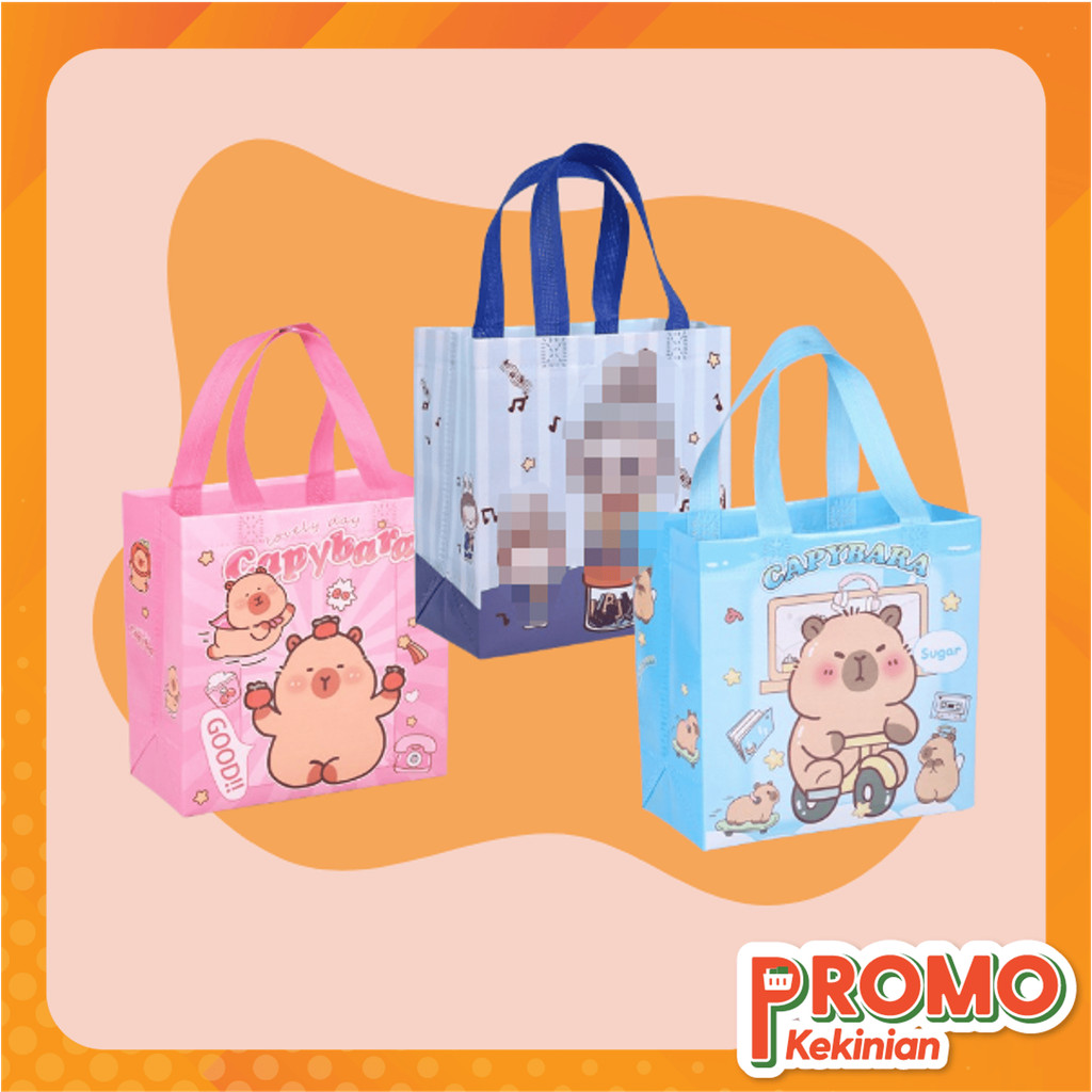 

Promo Kekinian - T6680 Goodie Bag Capybara / Tas Hadiah Ulang Tahun / Goodie Bag Souvenir Kekinian / Tas Kado Anti Air / Tas Souvenir Karakter Lucu