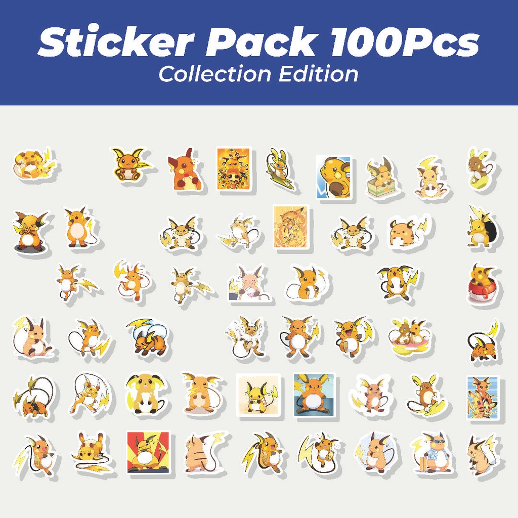 

Hot Stiker Raichu Pokemon Lucu Anti Air Stikers Berperekat Waterproof Sticker Decal Buat Motor Helm Buku Journal Koper Casing HP Laptop Botol Minum