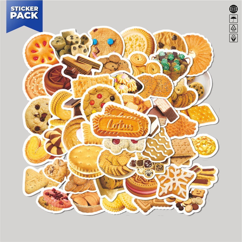 

[100PCS]Stiker Pack Stiker Chinese Delicious Cookies [Kue Lezat Cina] Aesthetic Vinyl Anti Air Dekorasi Sticker Laptop Buku Journal Koper Helm Casing HP Gitar Helm Skateboard